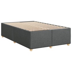 Sommier à lattes de lit avec matelas gris foncé 120x190cm tissu 