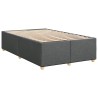 Sommier à lattes de lit avec matelas gris foncé 120x190cm tissu 