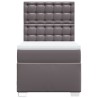 Sommier à lattes de lit avec matelas Gris 80x200 cm Similicuir 