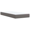 Sommier à lattes de lit avec matelas Gris 80x200 cm Similicuir 