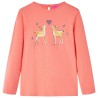 T-shirt enfants à manches longues corail 140 