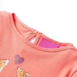 T-shirt enfants à manches longues corail 140 