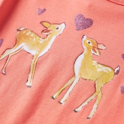 T-shirt enfants à manches longues corail 140 