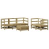 Salon de jardin 6 pcs bois de pin imprégné 