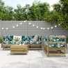 Salon de jardin 6 pcs bois de pin imprégné 