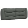 Lit avec matelas gris foncé 140x190 cm tissu 