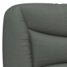 Lit avec matelas gris foncé 140x190 cm tissu 