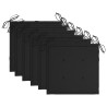 Chaises à manger d'extérieur lot de 6 et coussins Acacia massif 