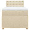 Sommier à lattes de lit avec matelas Crème 90x200 cm Tissu 