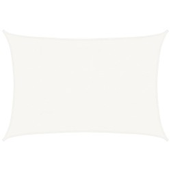 Voile d'ombrage PEHD Rectangulaire 4 x 6 m Blanc 