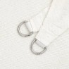 Voile d'ombrage PEHD Rectangulaire 4 x 6 m Blanc 