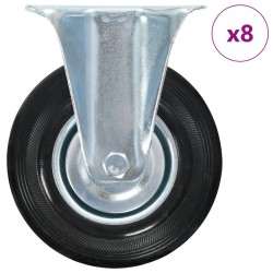 8 pcs Roulettes fixes 125 mm 