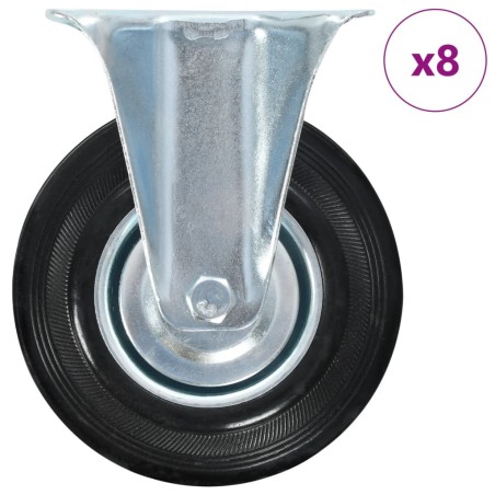 8 pcs Roulettes fixes 125 mm 