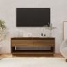 Meuble TV Chêne marron 102x41x44 cm Bois d'ingénierie 