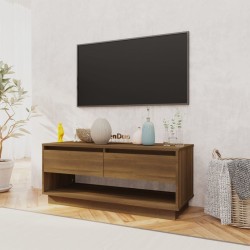 Meuble TV Chêne marron 102x41x44 cm Bois d'ingénierie 