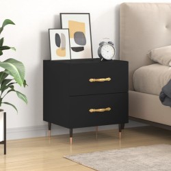 Table de chevet noir 40x35x47,5 cm bois d’ingénierie 