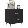 Table de chevet noir 40x35x47,5 cm bois d’ingénierie 