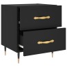 Table de chevet noir 40x35x47,5 cm bois d’ingénierie 