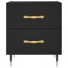 Table de chevet noir 40x35x47,5 cm bois d’ingénierie 