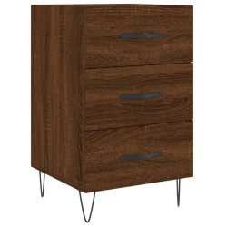 Table de chevet chêne marron 40x40x66 cm bois d'ingénierie 