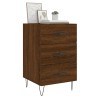 Table de chevet chêne marron 40x40x66 cm bois d'ingénierie 