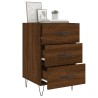 Table de chevet chêne marron 40x40x66 cm bois d'ingénierie 