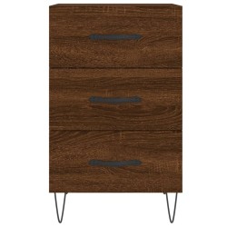 Table de chevet chêne marron 40x40x66 cm bois d'ingénierie 