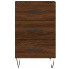 Table de chevet chêne marron 40x40x66 cm bois d'ingénierie 