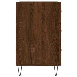 Table de chevet chêne marron 40x40x66 cm bois d'ingénierie 