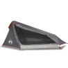 Tente de camping tunnel 1 personne gris et orange imperméable 