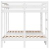 Lit superposé triple blanc 140x200/70x140 cm bois de pin massif 