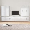 Ensemble de meubles TV 8 pcs Blanc brillant Bois d'ingénierie 