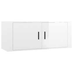 Ensemble de meubles TV 8 pcs Blanc brillant Bois d'ingénierie 
