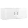 Ensemble de meubles TV 8 pcs Blanc brillant Bois d'ingénierie 