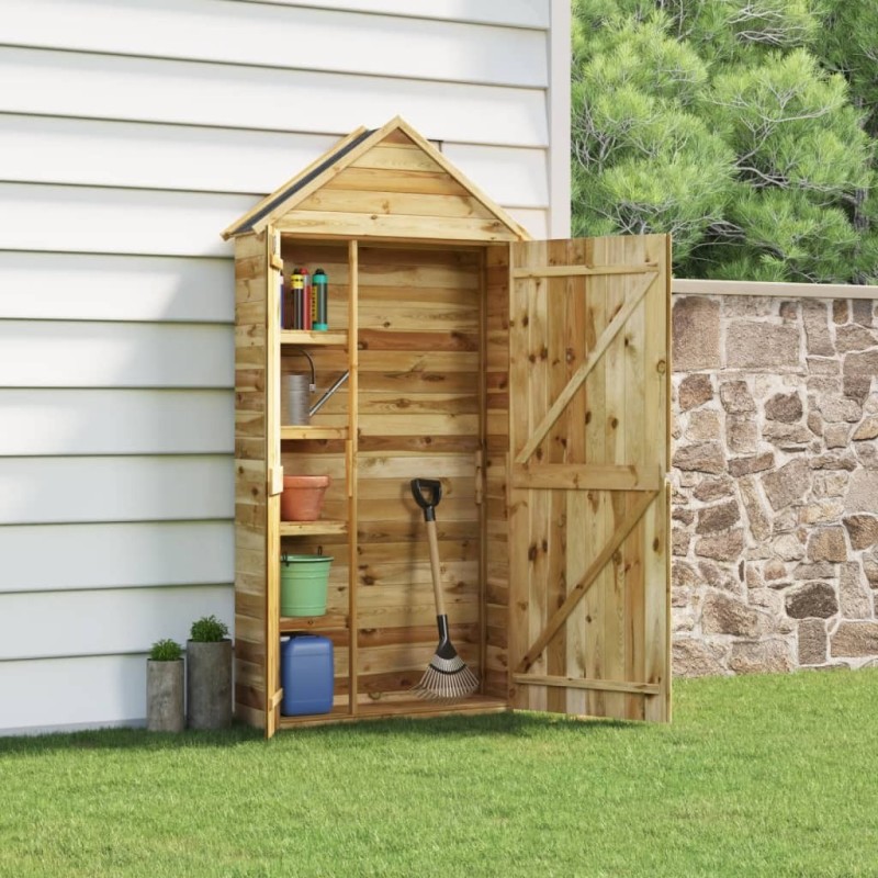 Abri à outils de jardin 107x37x220 cm Bois de pin imprégné Abri à outils de jardin 107x37x220 cm Bois de pin imprégné