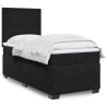 Sommier à lattes de lit avec matelas Noir 90x200 cm Velours 