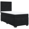 Sommier à lattes de lit avec matelas Noir 90x200 cm Velours 