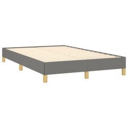 Sommier à lattes de lit avec matelas gris foncé 120x190cm tissu 