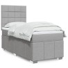 Sommier à lattes de lit et matelas Gris clair 90x190 cm Tissu 