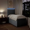 Sommier à lattes de lit et matelas Gris clair 90x190 cm Tissu 