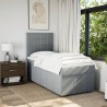 Sommier à lattes de lit et matelas Gris clair 90x190 cm Tissu 