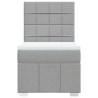 Sommier à lattes de lit et matelas Gris clair 90x190 cm Tissu 