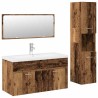 Ensemble de meubles salle de bain 4 pcs bois d'ingénierie 