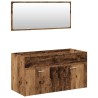 Ensemble de meubles salle de bain 4 pcs bois d'ingénierie 