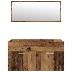 Ensemble de meubles salle de bain 4 pcs bois d'ingénierie 