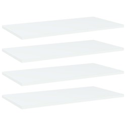 Panneaux de bibliothèque 4 pcs Blanc 60x30x1,5 cm Aggloméré 