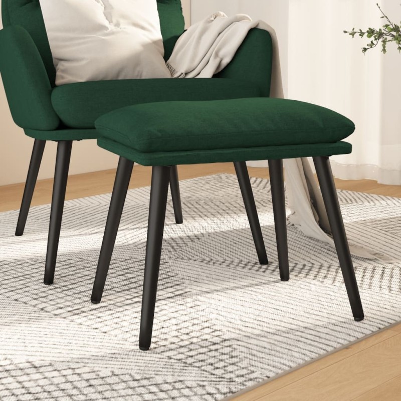 Repose-pied Vert foncé 45x29,5x35 cm Tissu Repose-pied Vert foncé 45x29,5x35 cm Tissu