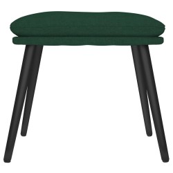 Repose-pied Vert foncé 45x29,5x35 cm Tissu 