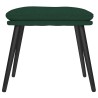 Repose-pied Vert foncé 45x29,5x35 cm Tissu 