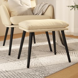 Repose-pied Crème 45x29,5x35 cm Tissu 
